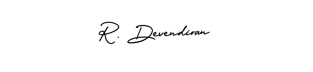 Use a signature maker to create a handwritten signature online. With this signature software, you can design (AmerikaSignatureDemo-Regular) your own signature for name R. Devendiran. R. Devendiran signature style 3 images and pictures png