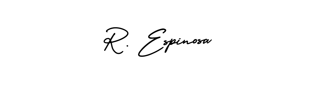 This is the best signature style for the R. Espinosa name. Also you like these signature font (AmerikaSignatureDemo-Regular). Mix name signature. R. Espinosa signature style 3 images and pictures png