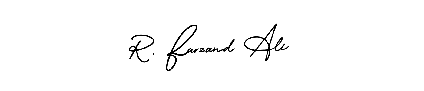 Make a beautiful signature design for name R. Farzand Ali. With this signature (AmerikaSignatureDemo-Regular) style, you can create a handwritten signature for free. R. Farzand Ali signature style 3 images and pictures png