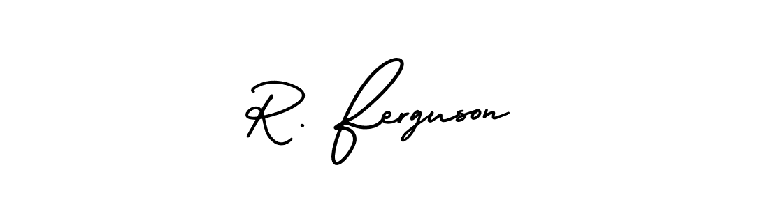 AmerikaSignatureDemo-Regular is a professional signature style that is perfect for those who want to add a touch of class to their signature. It is also a great choice for those who want to make their signature more unique. Get R. Ferguson name to fancy signature for free. R. Ferguson signature style 3 images and pictures png