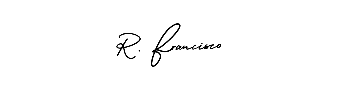 Also we have R. Francisco name is the best signature style. Create professional handwritten signature collection using AmerikaSignatureDemo-Regular autograph style. R. Francisco signature style 3 images and pictures png