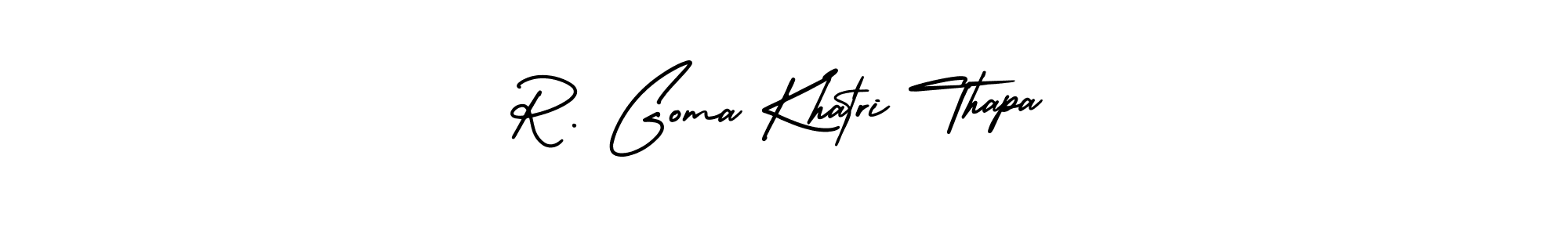 Also we have R. Goma Khatri Thapa name is the best signature style. Create professional handwritten signature collection using AmerikaSignatureDemo-Regular autograph style. R. Goma Khatri Thapa signature style 3 images and pictures png