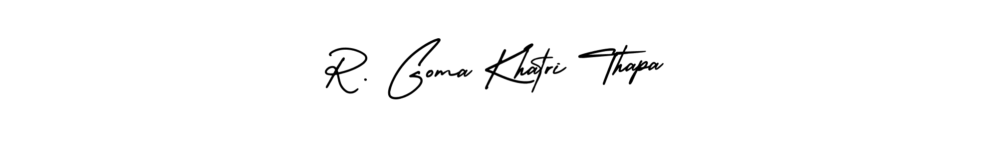 Make a beautiful signature design for name R. Goma Khatri Thapa. Use this online signature maker to create a handwritten signature for free. R. Goma Khatri Thapa signature style 3 images and pictures png