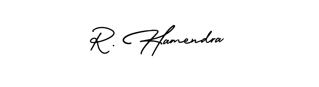 R. Hamendra stylish signature style. Best Handwritten Sign (AmerikaSignatureDemo-Regular) for my name. Handwritten Signature Collection Ideas for my name R. Hamendra. R. Hamendra signature style 3 images and pictures png