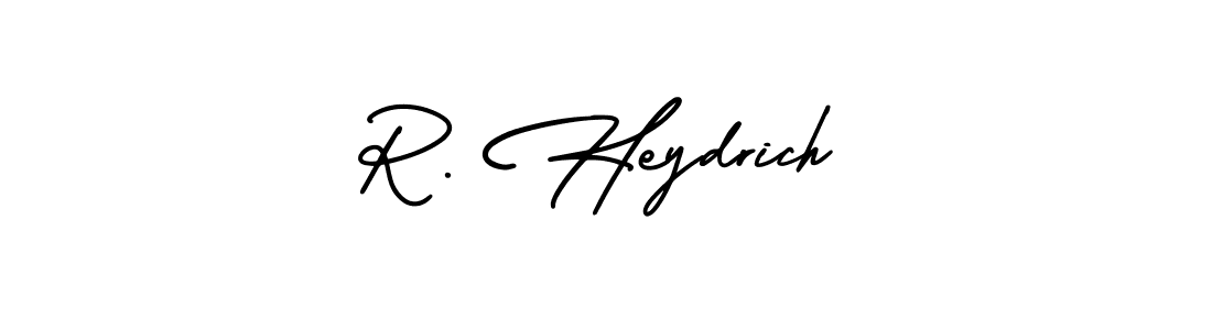 if you are searching for the best signature style for your name R. Heydrich. so please give up your signature search. here we have designed multiple signature styles  using AmerikaSignatureDemo-Regular. R. Heydrich signature style 3 images and pictures png