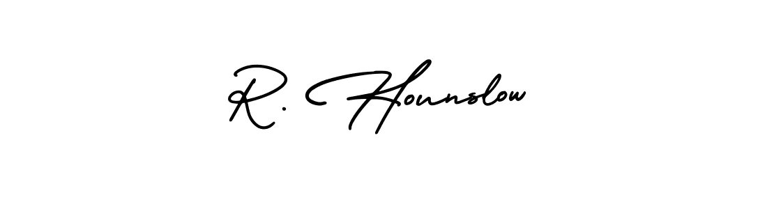 Similarly AmerikaSignatureDemo-Regular is the best handwritten signature design. Signature creator online .You can use it as an online autograph creator for name R. Hounslow. R. Hounslow signature style 3 images and pictures png