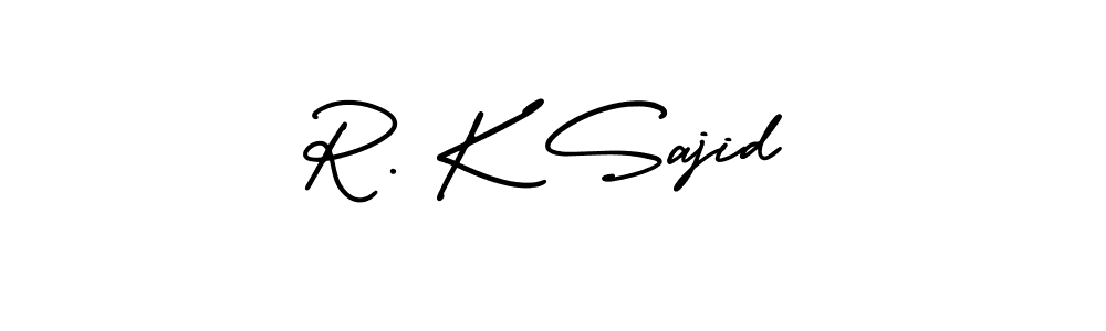 Also You can easily find your signature by using the search form. We will create R. K Sajid name handwritten signature images for you free of cost using AmerikaSignatureDemo-Regular sign style. R. K Sajid signature style 3 images and pictures png