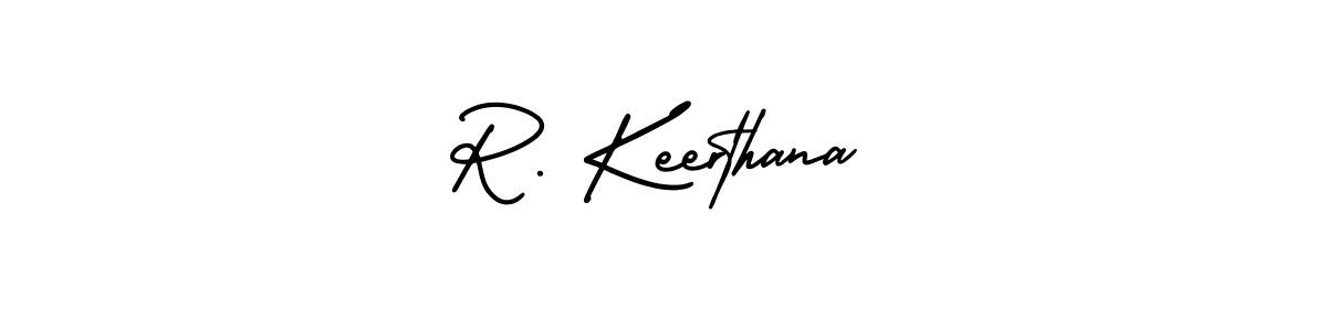 Make a beautiful signature design for name R. Keerthana. With this signature (AmerikaSignatureDemo-Regular) style, you can create a handwritten signature for free. R. Keerthana signature style 3 images and pictures png