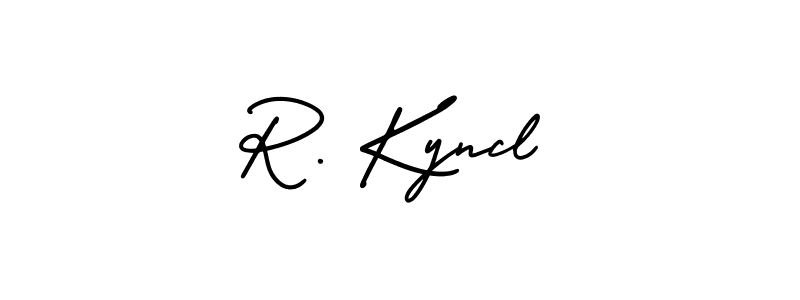 Similarly AmerikaSignatureDemo-Regular is the best handwritten signature design. Signature creator online .You can use it as an online autograph creator for name R. Kyncl. R. Kyncl signature style 3 images and pictures png