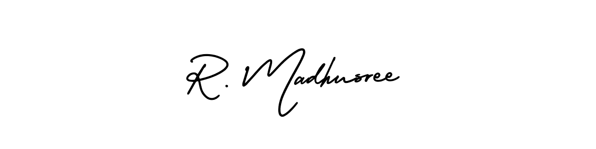 It looks lik you need a new signature style for name R. Madhusree. Design unique handwritten (AmerikaSignatureDemo-Regular) signature with our free signature maker in just a few clicks. R. Madhusree signature style 3 images and pictures png