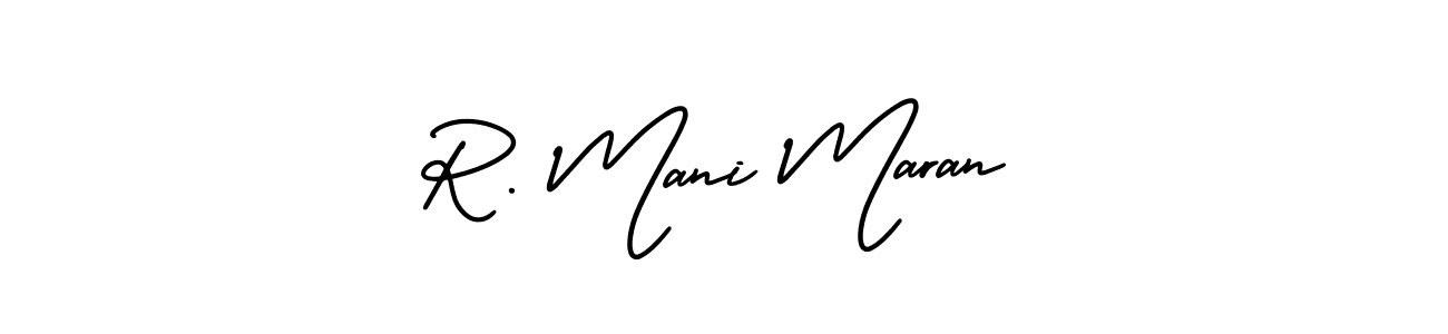 How to make R. Mani Maran name signature. Use AmerikaSignatureDemo-Regular style for creating short signs online. This is the latest handwritten sign. R. Mani Maran signature style 3 images and pictures png