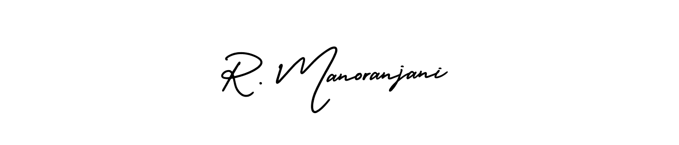 Design your own signature with our free online signature maker. With this signature software, you can create a handwritten (AmerikaSignatureDemo-Regular) signature for name R. Manoranjani. R. Manoranjani signature style 3 images and pictures png