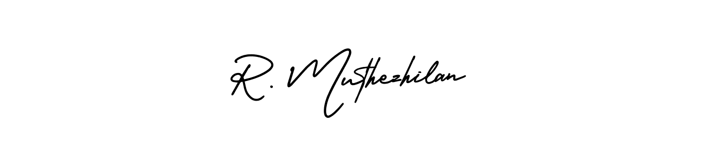 How to Draw R. Muthezhilan signature style? AmerikaSignatureDemo-Regular is a latest design signature styles for name R. Muthezhilan. R. Muthezhilan signature style 3 images and pictures png