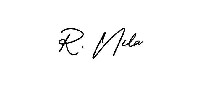 Make a short R. Nila signature style. Manage your documents anywhere anytime using AmerikaSignatureDemo-Regular. Create and add eSignatures, submit forms, share and send files easily. R. Nila signature style 3 images and pictures png