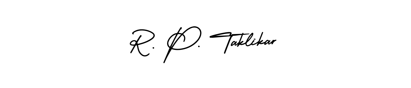 R. P. Taklikar stylish signature style. Best Handwritten Sign (AmerikaSignatureDemo-Regular) for my name. Handwritten Signature Collection Ideas for my name R. P. Taklikar. R. P. Taklikar signature style 3 images and pictures png
