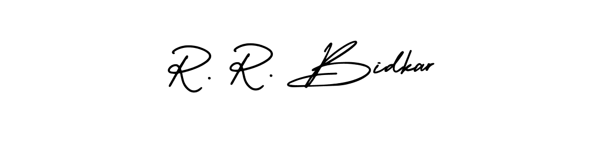 Use a signature maker to create a handwritten signature online. With this signature software, you can design (AmerikaSignatureDemo-Regular) your own signature for name R. R. Bidkar. R. R. Bidkar signature style 3 images and pictures png