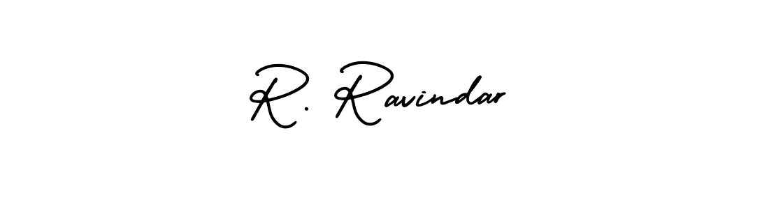 Make a beautiful signature design for name R. Ravindar. With this signature (AmerikaSignatureDemo-Regular) style, you can create a handwritten signature for free. R. Ravindar signature style 3 images and pictures png