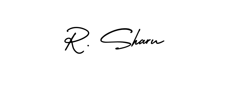 Also we have R. Sharu name is the best signature style. Create professional handwritten signature collection using AmerikaSignatureDemo-Regular autograph style. R. Sharu signature style 3 images and pictures png