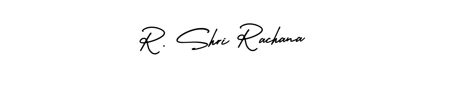 if you are searching for the best signature style for your name R. Shri Rachana. so please give up your signature search. here we have designed multiple signature styles  using AmerikaSignatureDemo-Regular. R. Shri Rachana signature style 3 images and pictures png