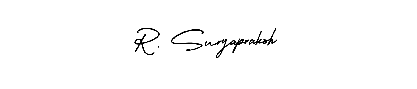 Use a signature maker to create a handwritten signature online. With this signature software, you can design (AmerikaSignatureDemo-Regular) your own signature for name R. Suryapraksh. R. Suryapraksh signature style 3 images and pictures png