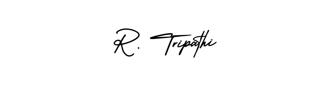 You should practise on your own different ways (AmerikaSignatureDemo-Regular) to write your name (R. Tripathi) in signature. don't let someone else do it for you. R. Tripathi signature style 3 images and pictures png