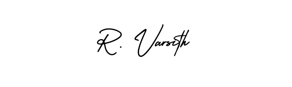 The best way (AmerikaSignatureDemo-Regular) to make a short signature is to pick only two or three words in your name. The name R. Varsith include a total of six letters. For converting this name. R. Varsith signature style 3 images and pictures png