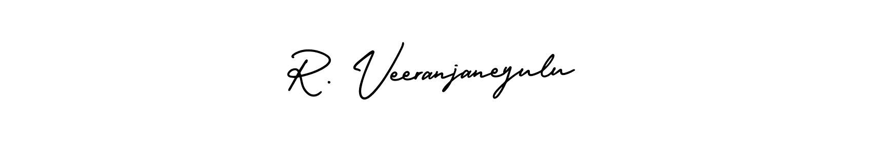 The best way (AmerikaSignatureDemo-Regular) to make a short signature is to pick only two or three words in your name. The name R. Veeranjaneyulu include a total of six letters. For converting this name. R. Veeranjaneyulu signature style 3 images and pictures png