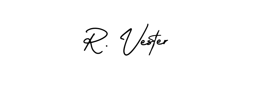 How to Draw R. Vester signature style? AmerikaSignatureDemo-Regular is a latest design signature styles for name R. Vester. R. Vester signature style 3 images and pictures png