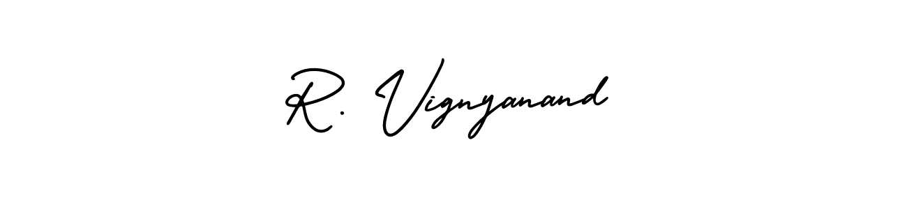 Make a beautiful signature design for name R. Vignyanand. Use this online signature maker to create a handwritten signature for free. R. Vignyanand signature style 3 images and pictures png