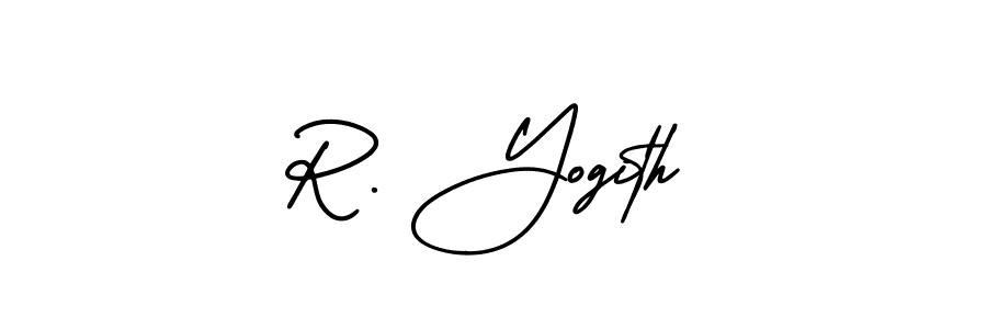 The best way (AmerikaSignatureDemo-Regular) to make a short signature is to pick only two or three words in your name. The name R. Yogith include a total of six letters. For converting this name. R. Yogith signature style 3 images and pictures png