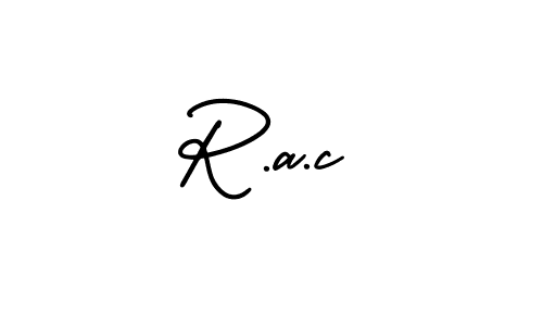 You should practise on your own different ways (AmerikaSignatureDemo-Regular) to write your name (R.a.c) in signature. don't let someone else do it for you. R.a.c signature style 3 images and pictures png