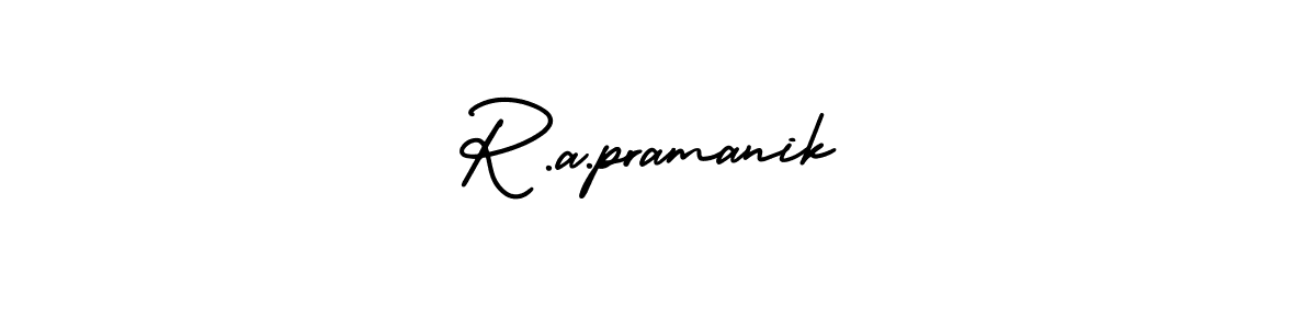 Design your own signature with our free online signature maker. With this signature software, you can create a handwritten (AmerikaSignatureDemo-Regular) signature for name R.a.pramanik. R.a.pramanik signature style 3 images and pictures png