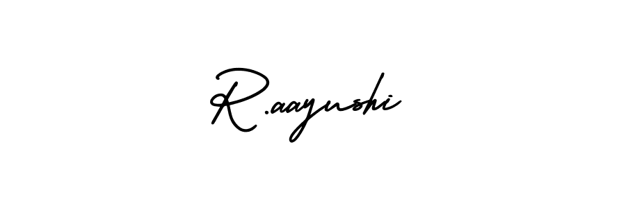 Also You can easily find your signature by using the search form. We will create R.aayushi name handwritten signature images for you free of cost using AmerikaSignatureDemo-Regular sign style. R.aayushi signature style 3 images and pictures png