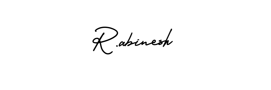 How to make R.abinesh signature? AmerikaSignatureDemo-Regular is a professional autograph style. Create handwritten signature for R.abinesh name. R.abinesh signature style 3 images and pictures png