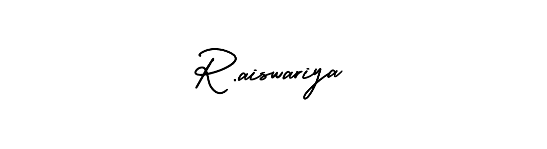 This is the best signature style for the R.aiswariya name. Also you like these signature font (AmerikaSignatureDemo-Regular). Mix name signature. R.aiswariya signature style 3 images and pictures png