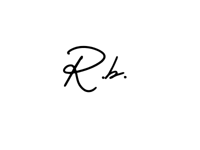 You should practise on your own different ways (AmerikaSignatureDemo-Regular) to write your name (R.b.) in signature. don't let someone else do it for you. R.b. signature style 3 images and pictures png