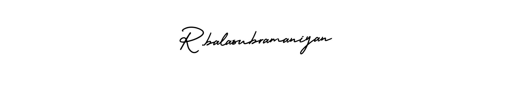Make a beautiful signature design for name R.balasubramaniyan. With this signature (AmerikaSignatureDemo-Regular) style, you can create a handwritten signature for free. R.balasubramaniyan signature style 3 images and pictures png