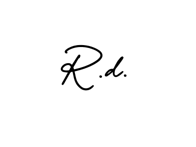 AmerikaSignatureDemo-Regular is a professional signature style that is perfect for those who want to add a touch of class to their signature. It is also a great choice for those who want to make their signature more unique. Get R.d. name to fancy signature for free. R.d. signature style 3 images and pictures png