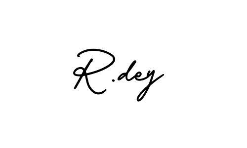 Make a beautiful signature design for name R.dey. With this signature (AmerikaSignatureDemo-Regular) style, you can create a handwritten signature for free. R.dey signature style 3 images and pictures png