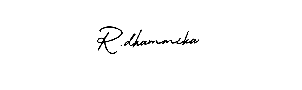 R.dhammika stylish signature style. Best Handwritten Sign (AmerikaSignatureDemo-Regular) for my name. Handwritten Signature Collection Ideas for my name R.dhammika. R.dhammika signature style 3 images and pictures png