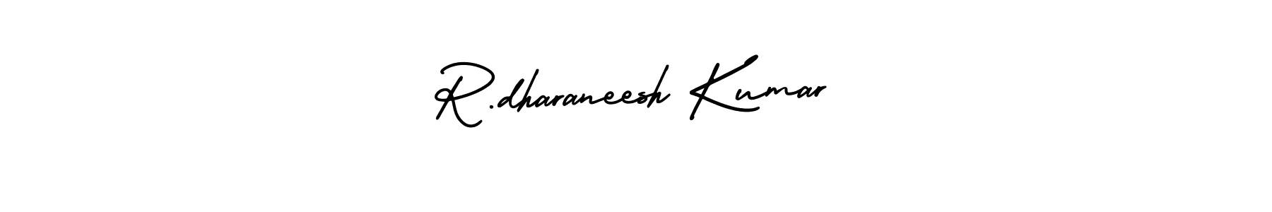 Make a short R.dharaneesh Kumar signature style. Manage your documents anywhere anytime using AmerikaSignatureDemo-Regular. Create and add eSignatures, submit forms, share and send files easily. R.dharaneesh Kumar signature style 3 images and pictures png