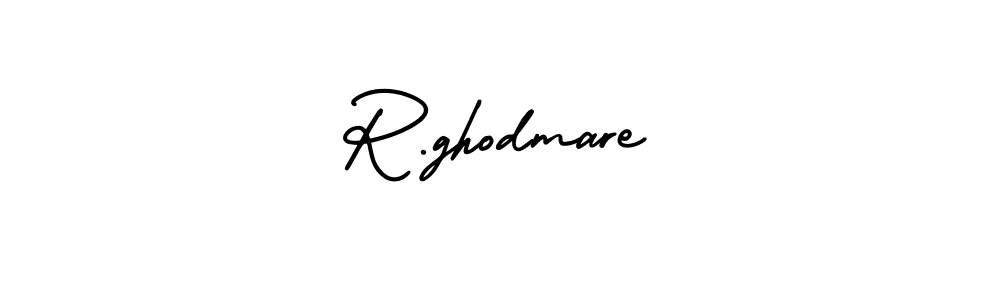 It looks lik you need a new signature style for name R.ghodmare. Design unique handwritten (AmerikaSignatureDemo-Regular) signature with our free signature maker in just a few clicks. R.ghodmare signature style 3 images and pictures png