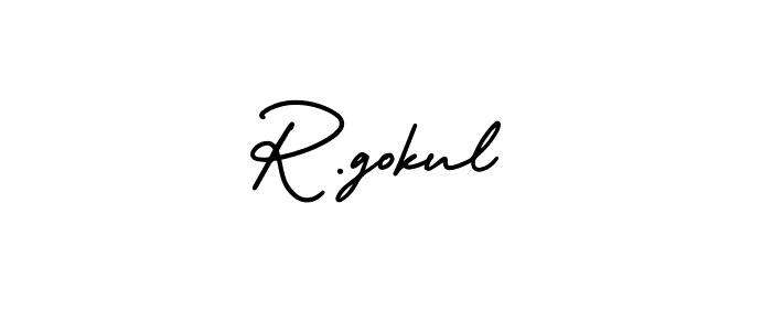 Best and Professional Signature Style for R.gokul. AmerikaSignatureDemo-Regular Best Signature Style Collection. R.gokul signature style 3 images and pictures png