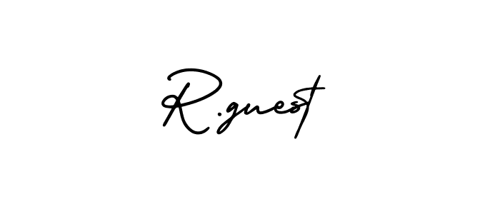 Also You can easily find your signature by using the search form. We will create R.guest name handwritten signature images for you free of cost using AmerikaSignatureDemo-Regular sign style. R.guest signature style 3 images and pictures png