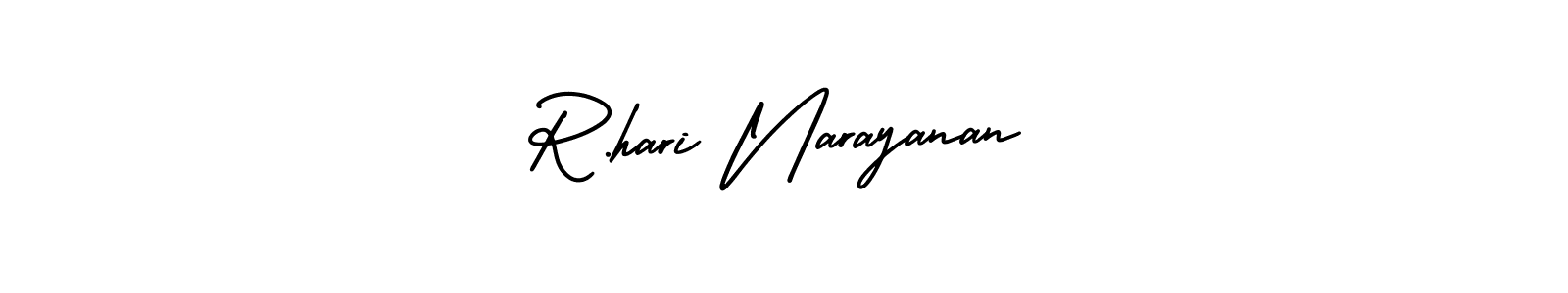 How to make R.hari Narayanan name signature. Use AmerikaSignatureDemo-Regular style for creating short signs online. This is the latest handwritten sign. R.hari Narayanan signature style 3 images and pictures png