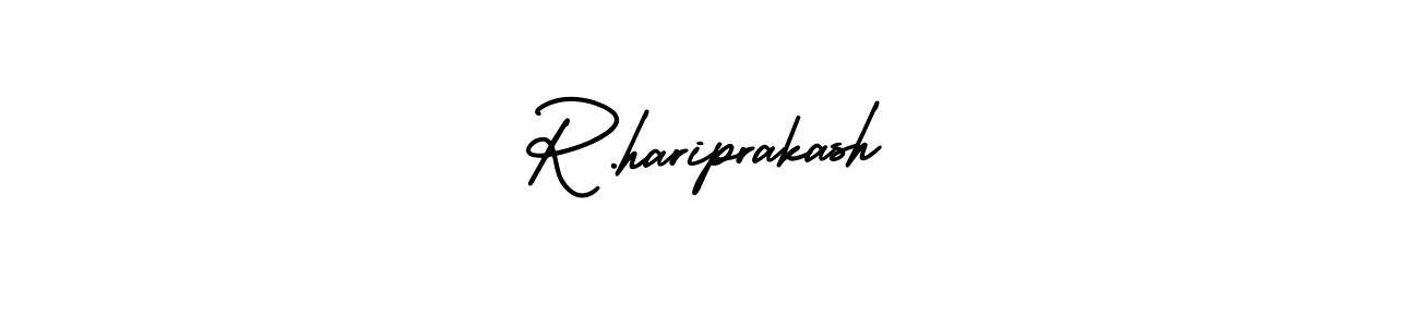 Use a signature maker to create a handwritten signature online. With this signature software, you can design (AmerikaSignatureDemo-Regular) your own signature for name R.hariprakash. R.hariprakash signature style 3 images and pictures png