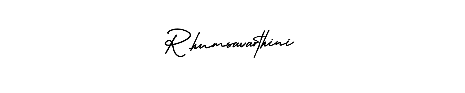 AmerikaSignatureDemo-Regular is a professional signature style that is perfect for those who want to add a touch of class to their signature. It is also a great choice for those who want to make their signature more unique. Get R.humsavarthini name to fancy signature for free. R.humsavarthini signature style 3 images and pictures png