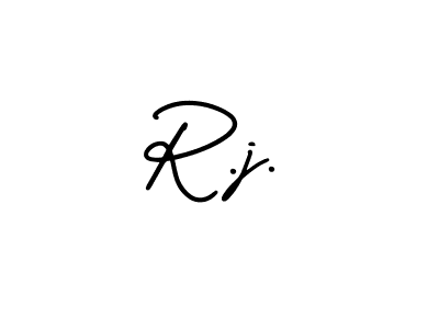 Design your own signature with our free online signature maker. With this signature software, you can create a handwritten (AmerikaSignatureDemo-Regular) signature for name R.j.. R.j. signature style 3 images and pictures png