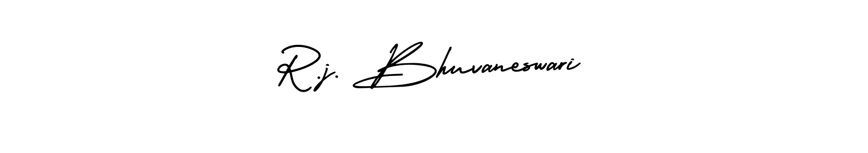 Create a beautiful signature design for name R.j. Bhuvaneswari. With this signature (AmerikaSignatureDemo-Regular) fonts, you can make a handwritten signature for free. R.j. Bhuvaneswari signature style 3 images and pictures png