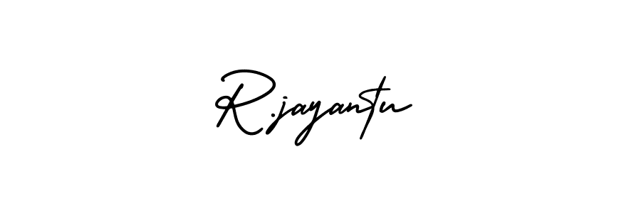 Also You can easily find your signature by using the search form. We will create R.jayantu name handwritten signature images for you free of cost using AmerikaSignatureDemo-Regular sign style. R.jayantu signature style 3 images and pictures png